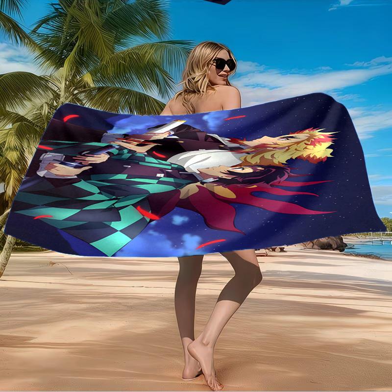Kamado Dreams In The Night Sky Beach Towel Microfiber Beach Towel, Lightweight and Quick-Dry, for Summer Travel, Swimming Pool Fan Birthday Gift