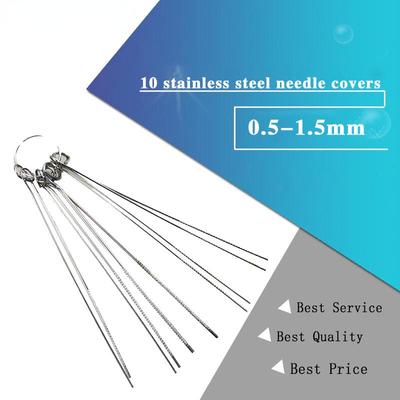 10 Stainless Steel Needle Set PCB Electronic Circuit Through Hole Needle Desoldering Welding Repair Tool 100mm 0.5-1.5mm 10 Sets