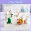 Cute Resin Snow Bunny Winter Wonderland Accessories For Diy Crafting