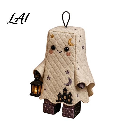 Handmade Christmas Tree Ornaments Halloween Rag Doll DIY Kit Patchwork Sewing Craft Set with Decorative Figure Kits Pre-Cut Fabrics Beginner-Friendly