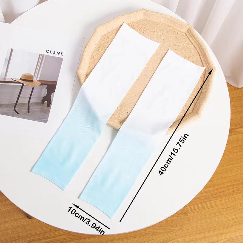 UPF50+ Arm Sleeves Ice Fabric Breathable Quick Dry Running Sportswear Sun UV Protection Long Arm Cover Mountaineering Gloves