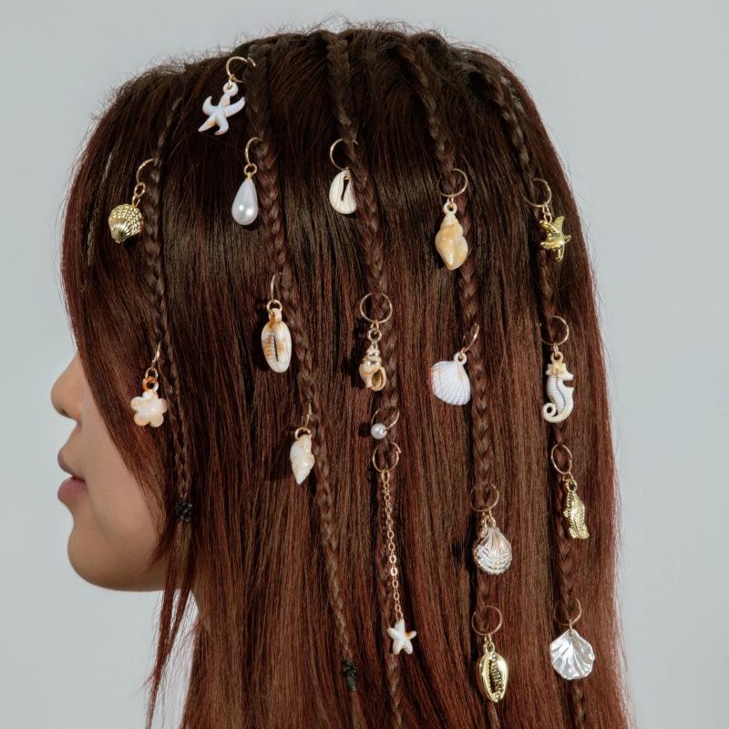 Accessories, Beach Conch Shell Braided Headwear Ins Punk Trend Braided Hair Dirty Braided Hair Accessories