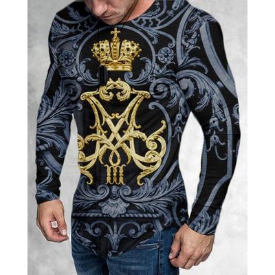 T-shirt à manches longues pour homme, tendance, imprimé animal, tête de mort, printemps-automne