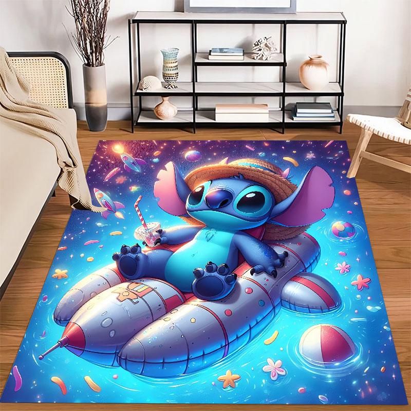 Stitch Cartoon Carpets and Rug 3D Printing Carpet Floor Mat Living Room Bedroom Large Area Soft Carpet-JM003