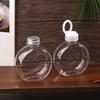 320/500Ml Flat Round Water Bottle Clear Milk Tea Coffee Bottle Drinking Bottles Portable Pet Juice Drink Bottle