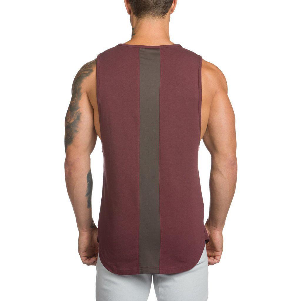 

Men s Quick-Dry Colorblock Sleeveless Sports Tank Top L