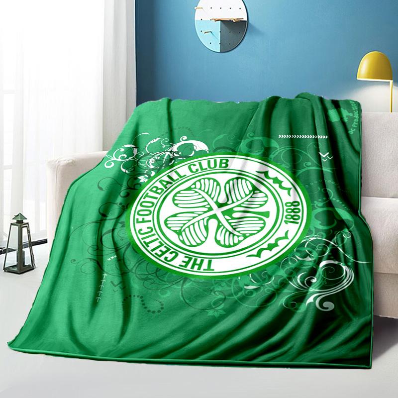Cel-tic Football Club Crest Printed Throws Blanket Soft Flannel Blankets for Couch Bed Gifts for Men Women Picnic blanket Christmas gifts
