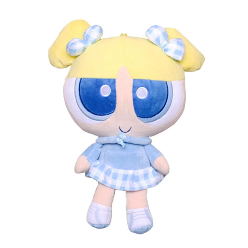 20cm Cartoon Powerpuff Girls Plush Toys Cute Blossom Buttercup Bubbles Gifts For Childr Anime Stuffed Dolls Cuddly Fluffy Huggable Kawaii Comfort