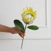 1PC,Europe Style Beautiful Artificial Flowers Fake King Protea Home Table Top Display Flowers Decorative Silk Flower