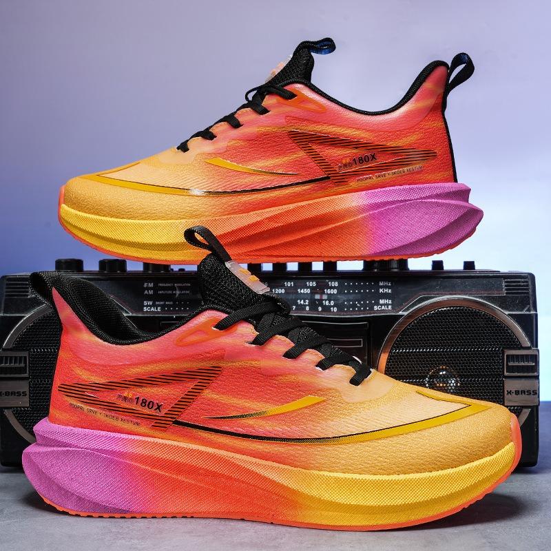 Echte Carbonplatte Laufschuhe Herren und Damen Stoßdämpfende Freizeitschuhe Herren Sport Atmungsaktiv Weichsohle Rückprall Sportschuhe