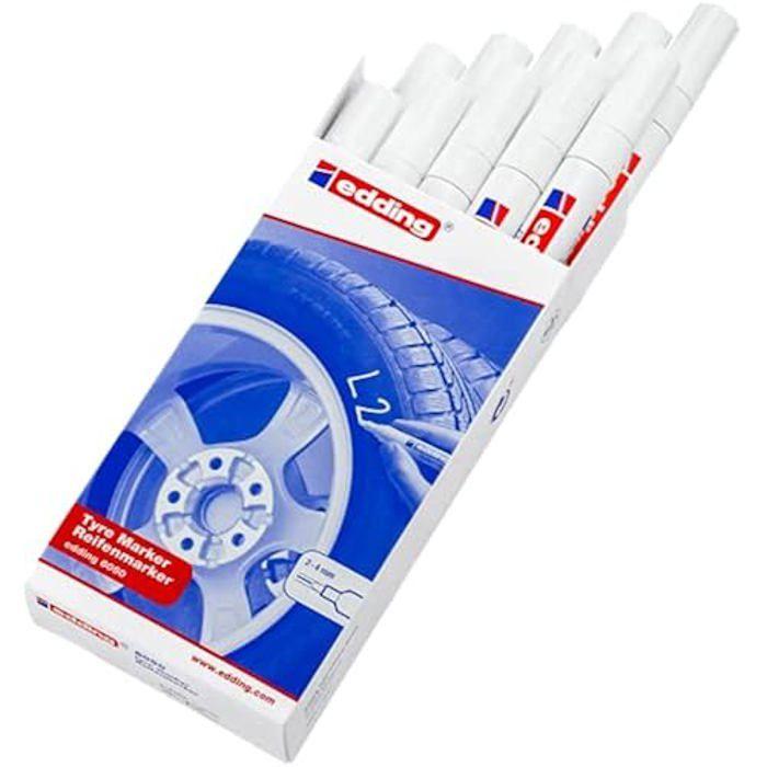 Marqueur Pour Pneus - EDDING - 8050 - Pointe Ogive 2-4 Mm - Indélébile - 10 Stylos