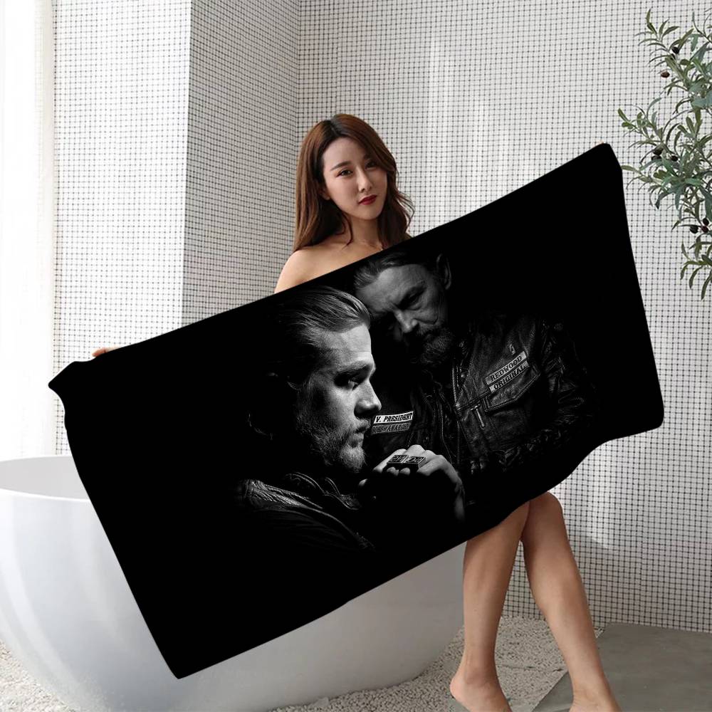TV Sons of A-Anarchy Microfiber Printed Beach Towel Mountain Climbing Yoga Beach Swimming Running Absorbent Soft Towel