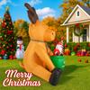 8.2FT Inflatable Toy Reindeer Candy Santa Claus Gift Bag Xmas Yard Lawn Party Decoration LED Lit Christmas Home Supplie Ornament