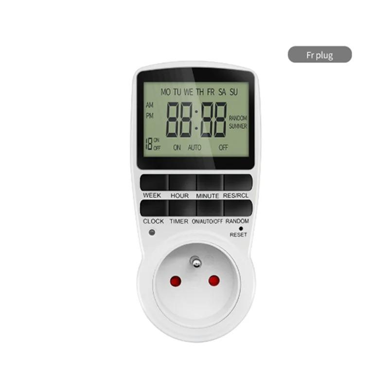 Elektronischer Digitaler Timer Küchentimer Steckdose 230V 110V 12/24 Stunden Zyklische Steckdose Programmierbare Zeitschaltung EU FR US UK AU Stecker