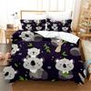 3D Print Cartoon Koala Bedding Set,Duvet Cover Comforter Bed Set Quilt Cover Pillowcase,King Queen Twin Size Boys Girls Adultse