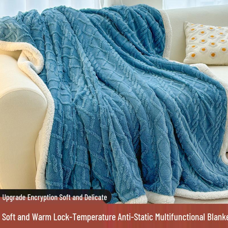 

Осенне-зимний плед из тафты и кораллового флиса для дивана или офиса Children 70x100cm (Random Color)