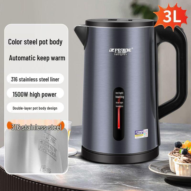 

Smart Electric Kettle: 316 Stainless Steel, Baby-Safe, Large Capacity, Auto Keep Warm, Durable for Home Use