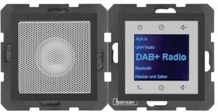 Встраиваемое радио Berker Radio Touch UP DAB+ Bluetooth S.1/B.x с Lautsprecher антрацитовый matt (30801606)