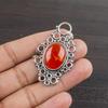 Natural Carnelian Gemstone 925 Sterling Silver Jewelry Designer Pendant 1.94" AJP-2437