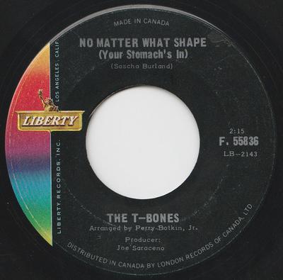 7inch Record T-BONES - No Matter What Shape (Your Stomach' F55836 Liberty 1965 US Rock Used