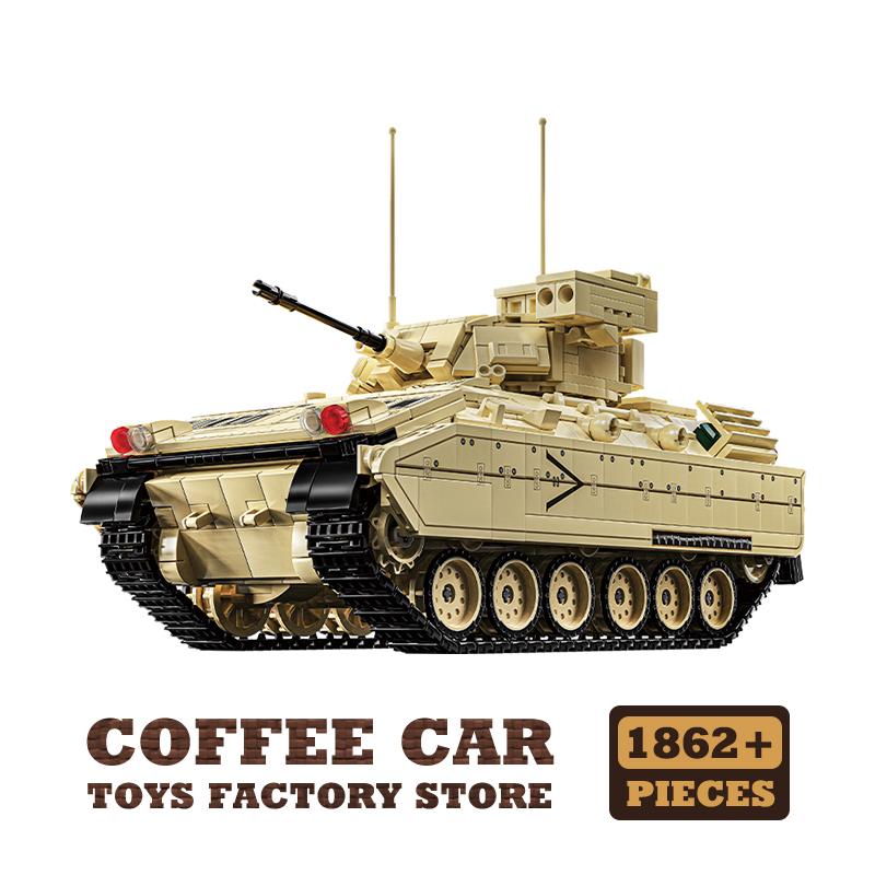 НОВЫЙ Армейский Тяжелый Танк MOC Набор Кирпичей WW2 Военные Бронированные Машины Строительные Блоки Война Танк 3D Модель Детские Игрушки Подарок на День Рождения DIY
