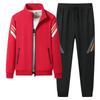 Tuta sportiva casual da uomo a due pezzi, manica lunga, cardigan, felpa, pantaloni, tuta sportiva da esterno, abbigliamento sportivo da uomo