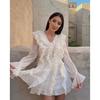 Za Autumn New Women Clothes 2025 Western Style Fashion Design Sense Chiffon Multi-Layer Frill Long Sleeve Dress