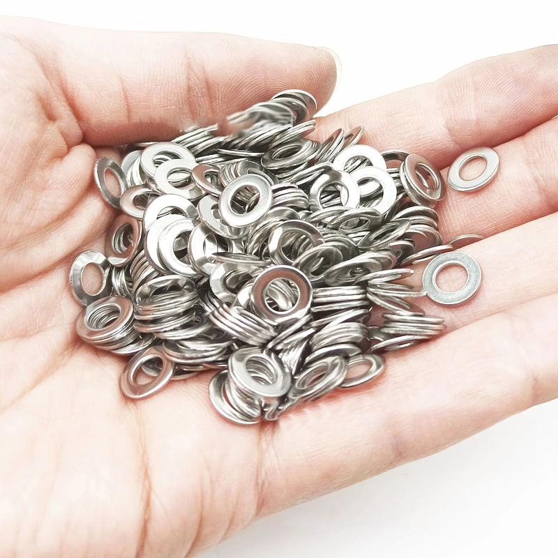 910/200Pcs Suitable For Home Decoration 304 Stainless Steel Flat Washers Assortment Kit (M2 M2.5 M3 M4 M5 M6 M8 M10 M12)