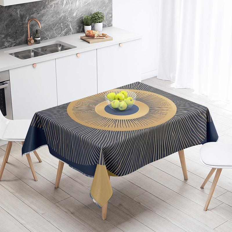 Nordic Minimalist Geometric Tablecloth Machine Washable Ins Style Dining Tablecloth Household Living Room Decorative