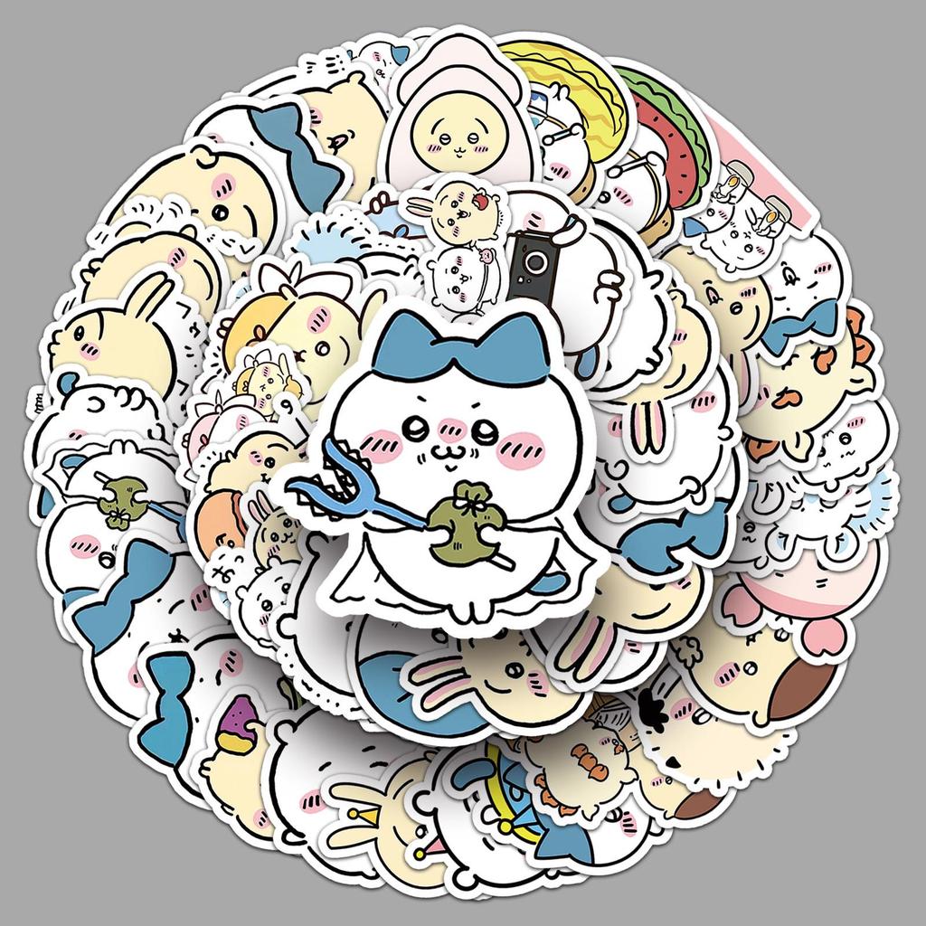 51 Chiikawa Anime Waterproof Stickers - Cute Japanese Mochi Decor for Thermos Cups