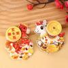 3D Rotating Refrigerator Magnets Traditional Handmade Horse Year Fridge Magnets Cartoon God of Wealth Lucky Magnetic Sticker