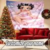 Custom Name Personalized Betty Boop Print Tapestry, Wall Art Decor, Bedroom, Dorm, Apartment, LivingRoom, Party Backdrop, Gift for Birthday