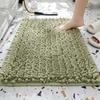 Chenille Long Pile Bathroom Mat - Water Absorbent & Anti-Slip Foot Pad for Home Use
