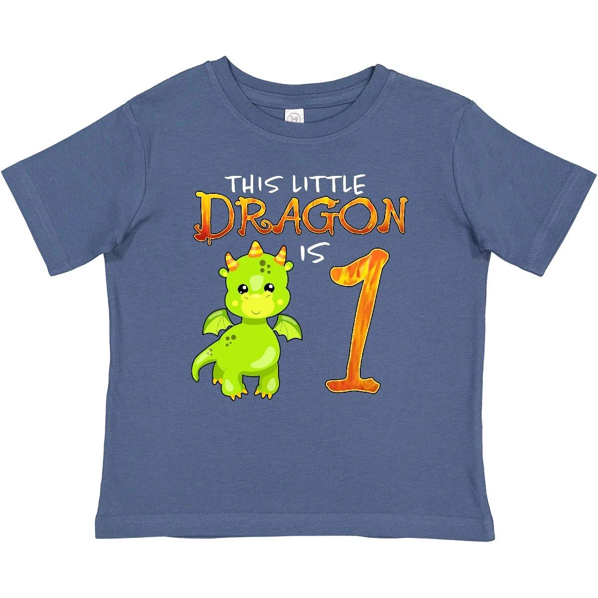 

Inktastic Dragon 1st Birthday- Turning One Baby kids boys T-Shirt Birthdays Year Old Party 100
