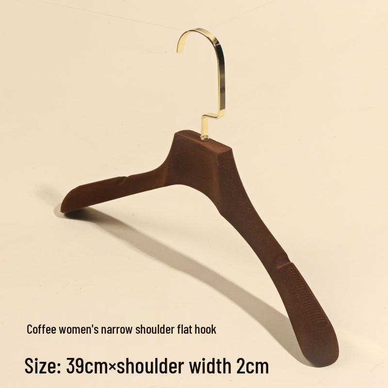 Women's Non-Slip Wide Shoulder Flocking Hanger for Wedding Dresses