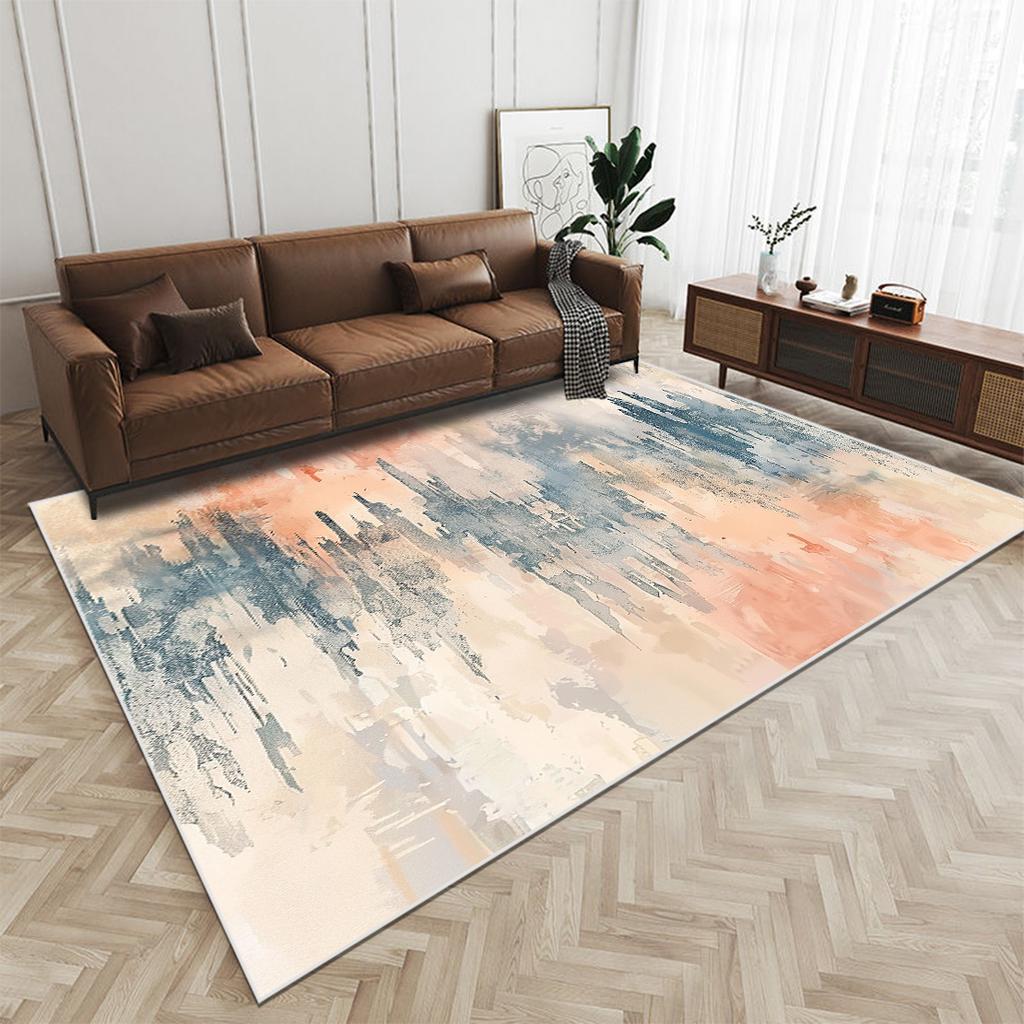 Nordic Abstract Style Carpet In The Living Room Washable Lounge Non-slip Floor Mats Large Area Bedroom Decor Rugs Customizable