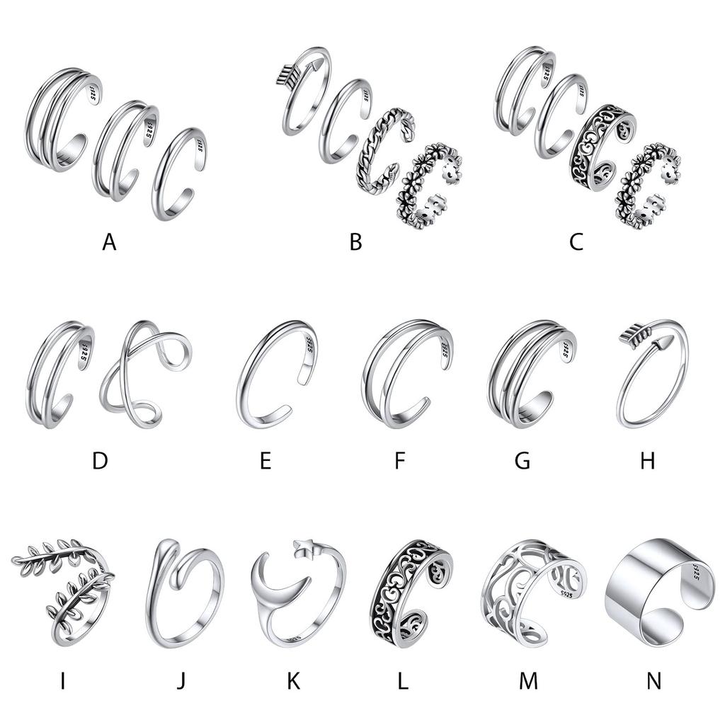 ChicSilver Sterling Silber 925 Zehenring für Damen, Niedlich, Einheitsgröße, Tropfenmuster, Midi-Ring, Hawaiianischer Schmuck