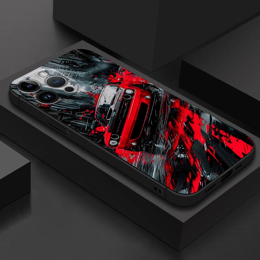 Cool Car Black Soft Shell Case for Google Pixel 8 Pro 6a 7 Pro 6 Pro 9a 9 Pro XL 7a 8a