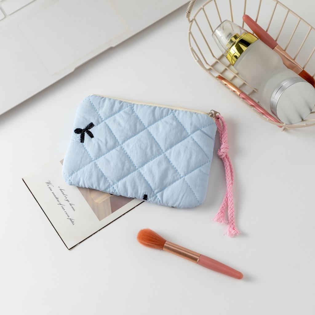 Kawaii Floral Travel Coin Purse Lipstick Cosmetic Small Storage Bag Cute Women Makeup Handbags Wallet Organizer Pouch Card Bags