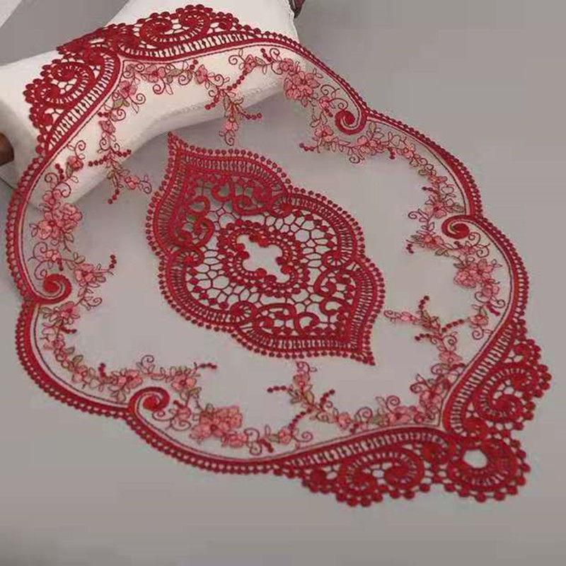 Lace Dining Mat Home Decoration Table Mat Embroidered Bedside Table Decoration Cover Light Luxury Tablecloth