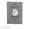 Japanese Spitz, Nihon Supittsu - Dog passport case, document case, gift for the traveller from the Art-Dog brand