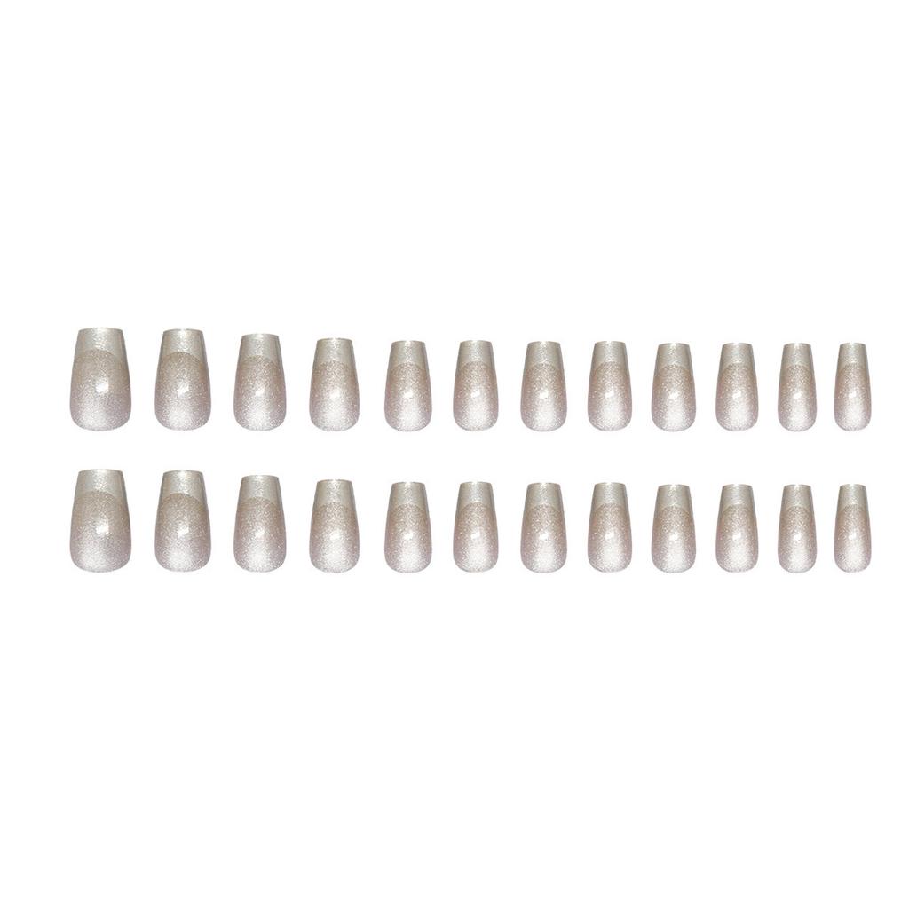 Cat Eye Press On Nails Glass Coffin Acrylic Fake Nails Reusable Stick On Nails for DIY Nail Art Manicure Decorations