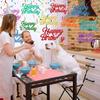 Faccito 30 Pcs Happy Birthday Hanging Swirl Decorations Happy Birthday Glitter Hanging Ornaments for Party Supplies Decor