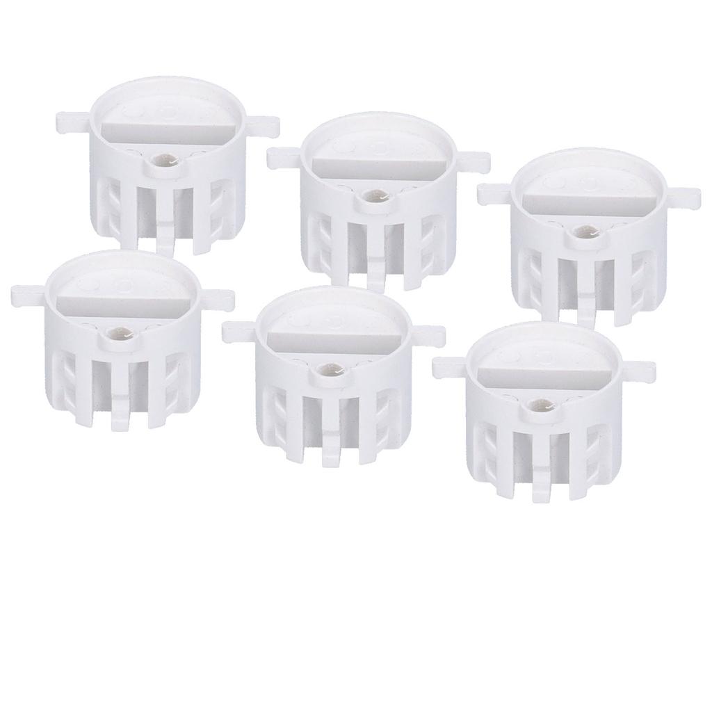 25mm Surfboard Tail Rudder Slot Foot Rope Round Cup Fin Plugs with Screws Key Wrench blanc