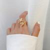 Adjustable Women's Ring Temperament Tide Ring Design Fashion Personality Commuter Style Index Finger Ring Wedding Party Jewelry Elegant Accessories
