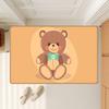 Cartoon Teddy Bear Cute Floor Mat Non-Slip Laundry Room Mat Laundry Decor Balcony Child Living Room Bedside Mats