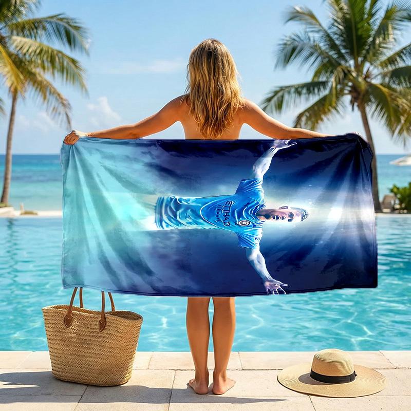 Kevin De Bruyne Beach Towel Soft Microfiber Summer Towel Quick Dry Absorbent Towel for Beach Swimming Pool Travel