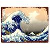 Vintage Metal Wall Art X The Great Wave Off Kanagawa By Hokusai Retro Iron Poster Print For Living Room Bedroom Decor