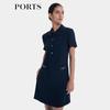 PORTS Women's Summer Commuter Shirt Collar Dress