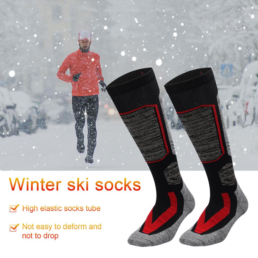 1 Pair Winter Ski Socks for Men Women Cold Weather Socks Warm & Breathable for Winter Sports Snowboarding Skiing